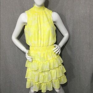 MSK Women’s yellow floral midi Size M NWOT #0525